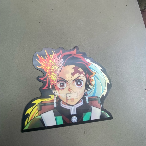 Demon Slayer Tanjiro Kamado 3D Lenticular Motion Car Sticker Decal Peeker - Picture 6 of 6